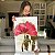 Quadro Decorativo Canvas Composição de Folhas de Ginkgo Biloba na Cor Rosa Vertical - Imagem 7