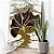 Quadro Decorativo Canvas Composição de Folhas de Ginkgo Biloba Preto com Dourado Vertical - Imagem 2