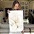 Quadro Decorativo Canvas Folhas Minimalistas de Ginkgo Biloba Em Dourado Vertical - Imagem 7