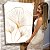Quadro Decorativo Canvas Folhas Minimalistas de Ginkgo Biloba Em Dourado Vertical - Imagem 6