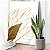 Quadro Decorativo Canvas Composição de Folhas Minimalistas Douradas em Fundo Claro Vertical - Imagem 2