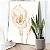 Quadro Decorativo Canvas Flor Copo de Leite Traços Dourados Vertical - Imagem 2