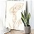 Quadro Decorativo Canvas Flor Copo de Leite em Traços Minimalistas Dourados Vertical - Imagem 5