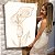 Quadro Decorativo Canvas Flor Copo de Leite em Traços Minimalistas Dourados Vertical - Imagem 7