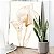 Quadro Decorativo Canvas Duas Flores em Copo de Leite em Traços Dourados Vertical - Imagem 2