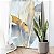 Quadro Decorativo Canvas Composição de Folhas Douradas e Azul Royal I Vertical - Imagem 2