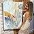 Quadro Decorativo Canvas Composição de Folhas Douradas e Azul Royal I Vertical - Imagem 7