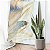 Quadro Decorativo Canvas Composição de Folhas Minimalistas Dourado e Royal II Vertical - Imagem 5