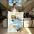 Quadro Decorativo Canvas Composição de Folhas Douradas e Azul Royal III Vertical - Imagem 4