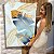 Quadro Decorativo Canvas Composição de Folhas Douradas e Azul Royal III Vertical - Imagem 6