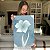 Quadro Decorativo Canvas Floral Flor Azul Royal I Vertical - Imagem 6