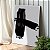 Quadro Decorativo Canvas Composição Abstrata de Pintura em Traços Pretos Vertical - Imagem 3