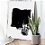 Quadro Decorativo Canvas Composição Abstrata de Cor Preta Vertical - Imagem 5
