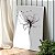 Quadro Decorativo Canvas Floral Flor Preto e Branco em Raio X I Vertical - Imagem 1