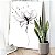 Quadro Decorativo Canvas Floral Flor Preto e Branco em Raio X I Vertical - Imagem 5