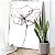 Quadro Decorativo Canvas Floral Flor Preto e Branco em Raio X II Vertical - Imagem 3