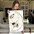 Quadro Decorativo Canvas Composição de Folhas Ginkgo Biloba Azuis e Dourado Vertical - Imagem 6