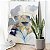 Quadro Decorativo Canvas Composição de Folhagens Douradas e Azuis de Ginkgo Biloba Vertical - Imagem 5