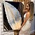 Quadro Decorativo Canvas Composição de Folha em Cor Neutra com Fundo Escuro Vertical - Imagem 7
