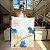 Quadro Decorativo Canvas Folhagens Minimalistas em cores de azul e amarelo III Vertical - Imagem 4