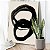 Quadro Decorativo Canvas Composição Abstrata Moderna Circunferências Pretas Irregulares Vertical - Imagem 5