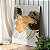 Quadro Decorativo Canvas Composição de Folhas Minimalistas em tons de amarelo e preto Vertical - Imagem 3