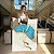Quadro Decorativo Canvas Composição de Folhas Minimalistas em tons de azul e preto Vertical - Imagem 4