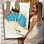 Quadro Decorativo Canvas Composição de Folhas Minimalistas em tons de azul e preto Vertical - Imagem 6