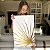 Quadro Decorativo Canvas  Arte Abstrata Folhas Douradas em Tela Branca I Vertical - Imagem 6
