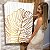 Quadro Decorativo Canvas  Arte Abstrata Folhas Douradas em Tela Branca III Vertical - Imagem 7