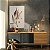 Quadro Decorativo Canvas Composição Abstrata de Folhas em Pinceladas e Traços Dourados Vertical - Imagem 2
