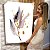 Quadro Decorativo Canvas Composição Abstrata de Folhas em Pinceladas e Traços Dourados Vertical - Imagem 7