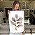 Quadro Decorativo Canvas Composição Abstrata de Folhas em Pinceladas e Traços Dourados IV Vertical - Imagem 6