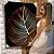 Quadro Decorativo Canvas Folhas Douradas Envelhecidas Fundo Preto III Vertical - Imagem 7