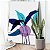 Quadro Decorativo Canvas Arte Abstrata de Folhas Coloridas ao Fundo Branco I Vertical - Imagem 5