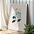 Quadro Decorativo Canvas Flores Abstratas com detalhes Geométricos Vertical - Imagem 2