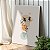 Quadro Decorativo Canvas Flor Abstrata com Formas Geométricas Vertical - Imagem 3