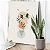 Quadro Decorativo Canvas Flor Abstrata com Formas Geométricas Vertical - Imagem 5