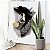 Quadro Decorativo Canvas Composição Abstrata de Pinceladas de Tinta Preta em Fundo Branco Vertical - Imagem 4