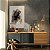 Quadro Decorativo Canvas Composição Abstrata de Pinceladas na Cor Preta e Detalhes Amarelos Vertical - Imagem 3