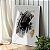 Quadro Decorativo Canvas Composição Abstrata de Pinceladas na Cor Preta e Detalhes Amarelos Vertical - Imagem 2