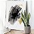 Quadro Decorativo Canvas Composição Abstrata de Pinceladas na Cor Preta e Detalhes Amarelos Vertical - Imagem 5