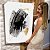 Quadro Decorativo Canvas Composição Abstrata de Pinceladas na Cor Preta e Detalhes Amarelos Vertical - Imagem 7