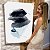 Quadro Decorativo Canvas Composição Abstrata de Pinceladas na Cor Preta e Azul Claro Vertical - Imagem 7