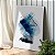 Quadro Decorativo Canvas Composição Abstrata em Cores Cinza e Azul Vertical - Imagem 3