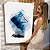 Quadro Decorativo Canvas Composição Abstrata em Cores Cinza e Azul Vertical - Imagem 7