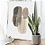 Quadro Decorativo Canvas Composição Abstrata em Cores Cinza e Bege com Traços Dourados Vertical - Imagem 2