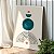 Quadro Decorativo Canvas Composição Abstrata de Linhas em forma de Arco e Circulo Azul Vertical - Imagem 3