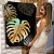 Quadro Decorativo Canvas Folhagens Costela de Adão Dourada em Fundo Escuro Vertical - Imagem 7