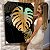 Quadro Decorativo Canvas Costela de Adão Dourada em Fundo Escuro Vertical - Imagem 7